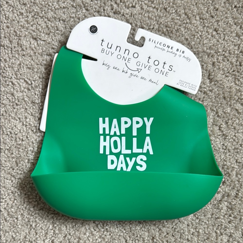 Green Silicone Bib